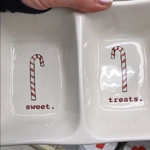 Rae Dunn “sweets” “treats” candy cane holiday dish